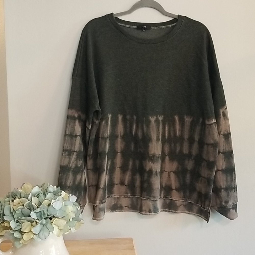 Fate Brown and black tye dye sweater